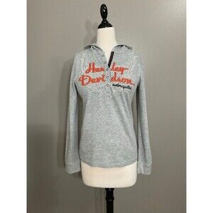 Women's Medium Harley-Davidson Grey with Orange Hoodie